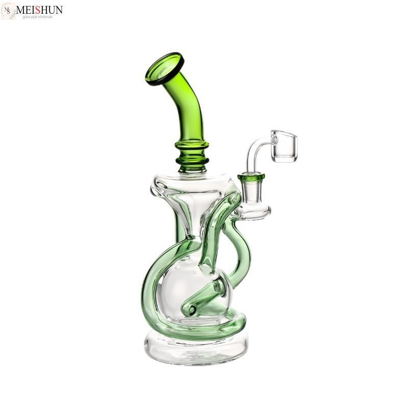 Wholesale Bent Neck Recycler Bong Dab Rig