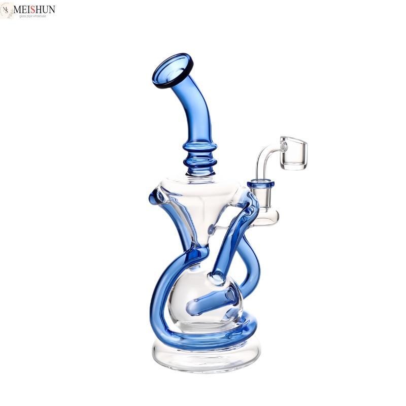 Wholesale Bent Neck Recycler Bong Dab Rig