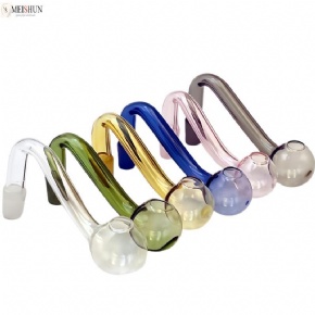 Wholesale Colorful Pyrex Glass Oil Burner Pipe Male Joint