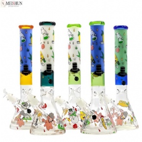 Custom Cartoon Theme Double Base Decals Sticker Beaker Bong