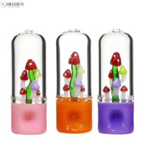 Wholesale Mix Color Mushroom Glass Hand Pipe Steamroller Pipe