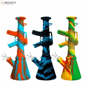 Wholesale Rifle Gun Beaker Silicone Water Pipe