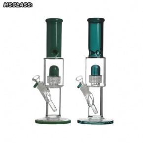 Wholesale Colorful Staight Tube Glass Bong With Matrix Percolator