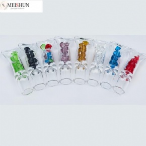 Wholesale Flat Mouthpiece Glass Joint Tips With Gemstones