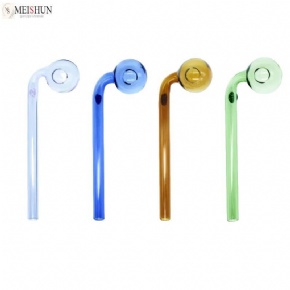 Wholesale Colorful Curved Glass Sweet Puff Oil Pipe