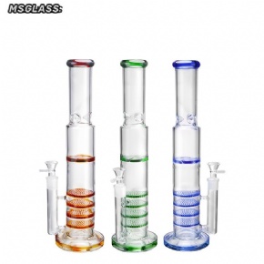 Wholesale 18 Inches Honeycomb & Turbine Perc Glass Bong