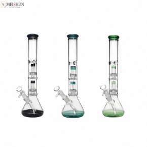 Wholesale 16 Inches Double UFO Perc Beaker Bong