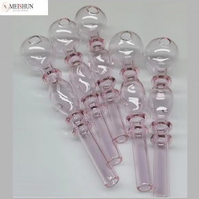 Wholesale Double Bubbler Pink Oil Burner Pipe