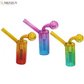 Wholesale 4.7 Inches Rainbow Color Change Oil Burner Bubbler