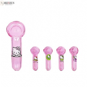 Wholesale Pink Cute Hello Kitty Glass Pipe