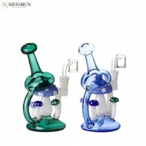 Wholesale 6.7 inch Mixed Color Mushroom Glass Bong