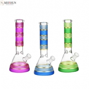 9.4 Inches Beaker Bong With Rainbow Print Glass bong