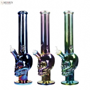 Wholesale 15 Inches Electroplated Skull Bong